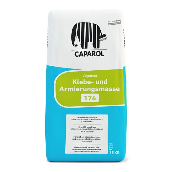 Caparol Capatect Klebe-und Armierungsmasse 176 līmēšanas un armēšanas java polistirolam un minerālvatei, 25kg